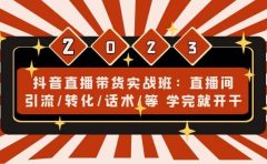 抖音直播带货实战班：直播间引流/转化/话术/等 学完就开干(无水印)