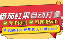 番茄红果广告自动打金暴力玩法，单机50-100，可矩阵放大操作日赚1000+，小白轻松上手！