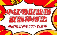 25年最新实测小红书爆文日引500＋创业粉