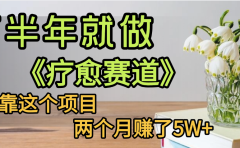 下半年稳赚的赛道,就选【疗愈赛道】,我自己运行这个项目两个月赚了5W+