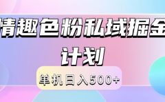2024情趣色粉私域掘金天花板日入500+后端自动化掘金