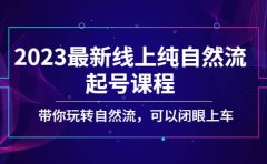 2023最新线上纯自然流起号课程，带你玩转自然流，可以闭眼上车