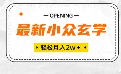 最新小众玄学项目,保底月入2W+ 无门槛高利润,小白也能轻松掌握
