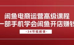闲鱼电商运营高级课程，一部手机学会闲鱼开店赚钱（34节课）