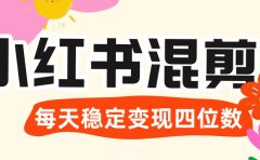 价值 3980 的小红书混剪， 虚拟变现 ＋全网项目库 ， 日引 200+宝妈创业粉，每天稳定四位数变现