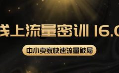 2022秋秋线上流量密训16.0：包含 暴力引流10W+中小卖家流量破局技巧 等等！