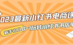 2023最新小红书·电商课，新手小白从0~1玩转小红书书店电商