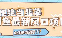 拒绝当韭菜!闲鱼最新风口项目,0成本0投资,当日出单,日入1000+