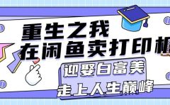 重生之我在闲鱼卖打印机，月入过万，迎娶白富美，走上人生巅峰