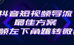 抖音短视频引流导流最佳方案,视频左下角跳转微信,外面500一单,利润200+