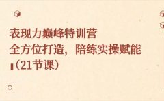 表现力巅峰特训营，全方位打造，陪练实操赋能（21节课）
