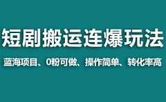 【蓝海野路子】视频号玩短剧，搬运+连爆打法，一个视频爆几万收益！