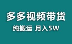 【蓝海项目】拼多多视频带货 纯搬运一个月搞了5w佣金，小白也能操作 送工具