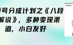 视频号分成计划之《八段锦解说》，多种变现渠道，小白友好（教程+素材）