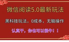 微信阅读最新5.0版本,黑科技玩法,完全解放双手,多窗口日入500+