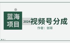 【蓝海项目】2024年视频号分成计划,快速开分成,日爆单8000+,附玩法教程