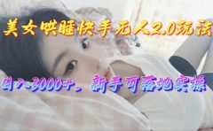 美女哄睡快手无人2.0赛道,日收3000+,新手可落地实操