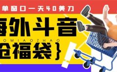 外边收费2980的内部海外TIktok直播间抢福袋项目，单窗口一天40美刀【抢包脚本+使用教程】