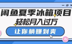 闲鱼夏季冰箱项目，轻松月入过万，让你躺赚到爽