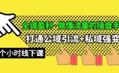 全域盈利·做懂流量的操盘手,打通公域引流+私域强变现,约9个小时线下课