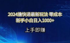 2024撸快递最新玩法零成本新手小白日入1000+
