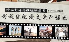 影视综纪漫文案引爆点，给你打开思维醍醐灌顶+255种开头详解课（26节）