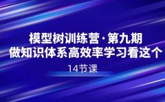 模型树特训营·第九期,做知识体系高效率学习看这个(14节课)
