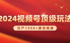 2024视频号新赛道，日产1000+原创视频，轻松实现日入3000+