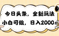 今日头条新玩法掘金,30秒一篇文章,日入2000+
