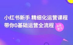 小红书新手 精细化运营课程,带你0基础运营全流程(41节视频课)