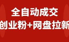 创业粉＋网盘拉新+私域全自动玩法，傻瓜式操作，小白可做，当天见收益