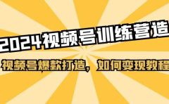 2024视频号训练营,视频号爆款打造,如何变现教程(20节课)