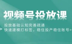 视频号投放课：投放基础认知完善疏通，快速建模打标签，稳住投产稳住账号