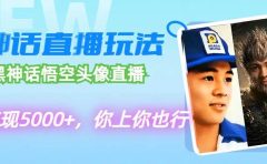 代做黑神话悟空头像直播,单日变现5000+,你上你也行
