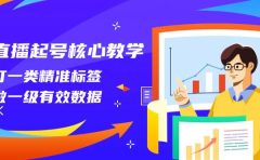 直播起号核心教学，打一类精准标签，做一级有效数据（14节课）