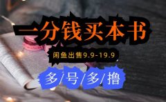 每天花1分钱买一本书,闲鱼出售9.9-19.9不等,多账号多撸 新手小白均可操作