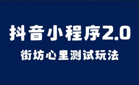 抖音小程序2.0（街坊心里测试玩法）整套视频手把手实操课程，含素材