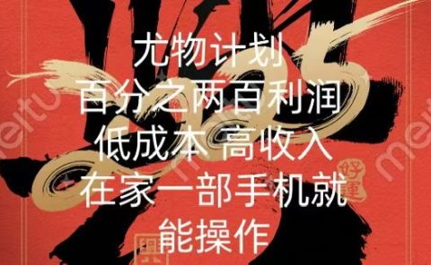 尤物计划-200％暴利 低成本 高收入 一部手机即可操作