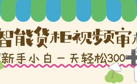 智能货柜视频审核，几秒一单，多劳多得，新人小白一天轻松 300+，零门槛！