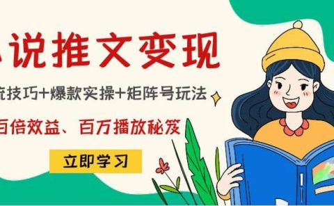 小说推文训练营