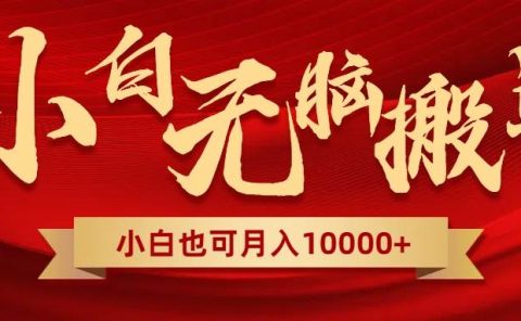 无脑搬运视频，全新平台独占玩法，一个账号每天1000+，多账号轻松扩张！