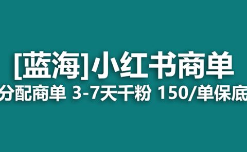 2023蓝海项目，小红书商单，快速千粉，长期稳定，最强蓝海没有之一