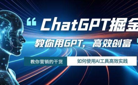 ChatGPT掘金，教你用GPT，高效创富！如何使用AI工具高效实践