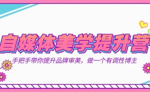 自媒体-美学提升营  手把手带你提升-品牌审美，做一个有调性博主（11节课）