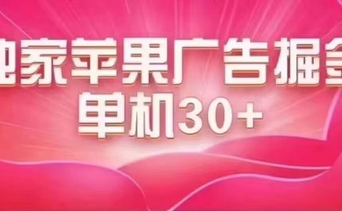 最新苹果系统独家小游戏刷金 单机日入30-50 稳定长久吃肉玩法