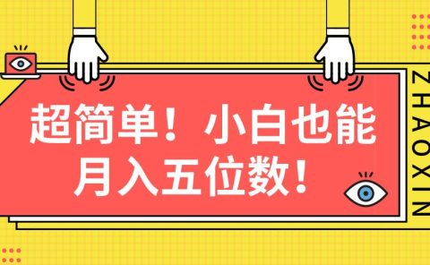 超简单图文项目!小白也能月入五位数