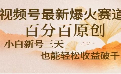 视频号独家玩法，老年养生赛道，无脑搬运爆款视频，日入2000+