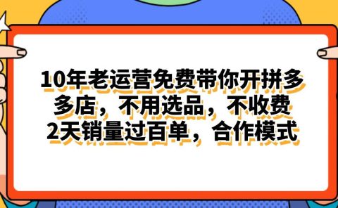 拼多多最新合作开店日入4000+两天销量过百单,无学费、老运营代操作、...