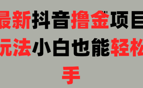 25最新抖音直播撸金项目，小白也能轻松上手！