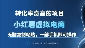 一单49.9,转化率奇高的项目,冷门暴利的小红书虚拟电商